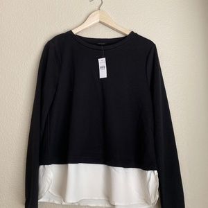 Ann Taylor - Layered Mixed Media Top